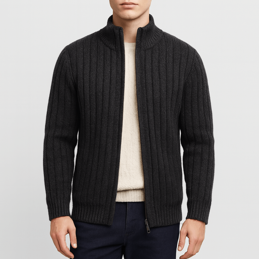 LUXEOUTFIT | Full-Zip Fleece Cardigan