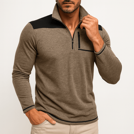LUXEOUTFIT | Half-Zip Casual Shirt