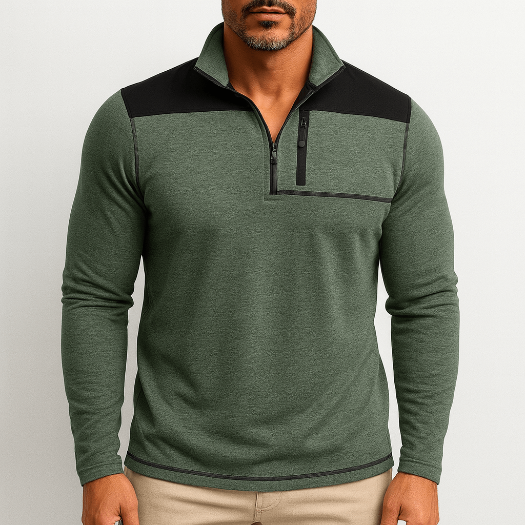 LUXEOUTFIT | Half-Zip Casual Shirt