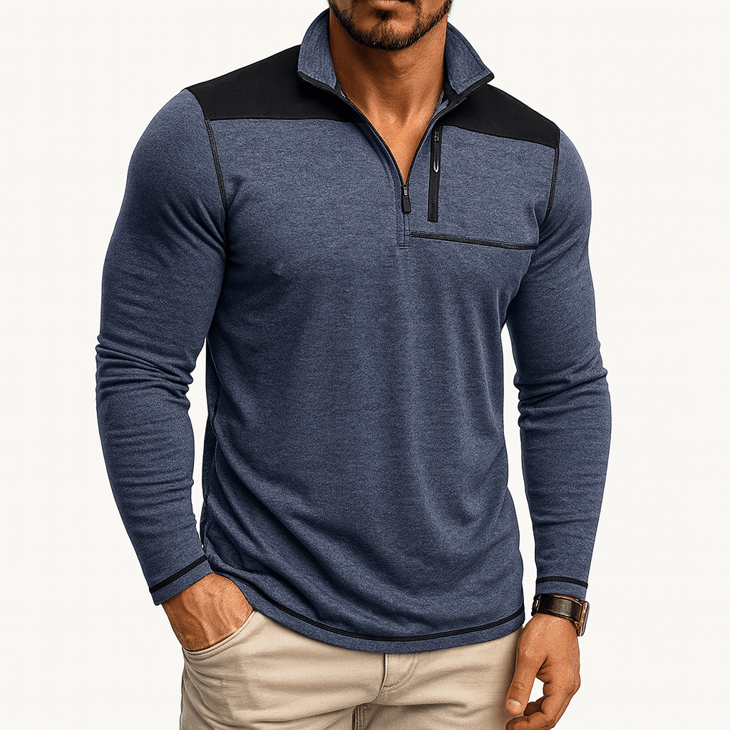 LUXEOUTFIT | Half-Zip Casual Shirt