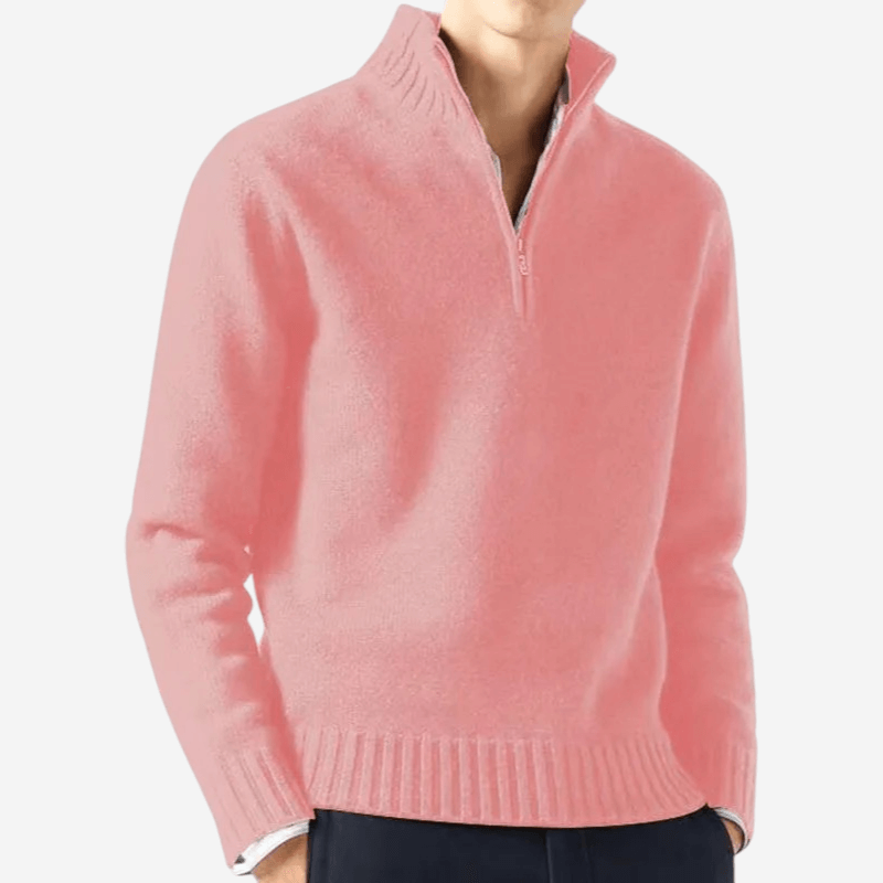 LUXEOUTFIT | Half-Zip Knit Sweater