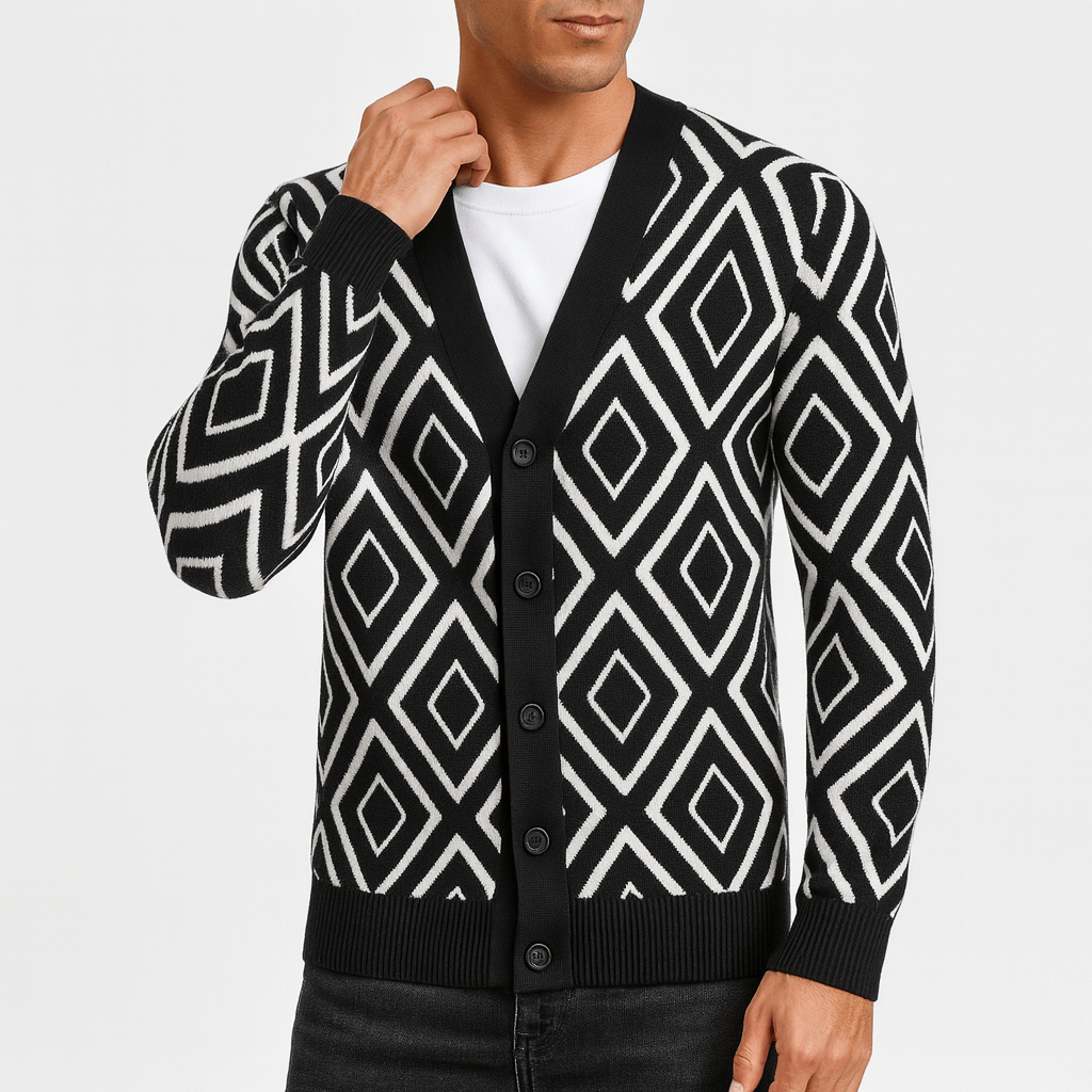 LUXEOUTFIT | Jacquard Knit Cardigan