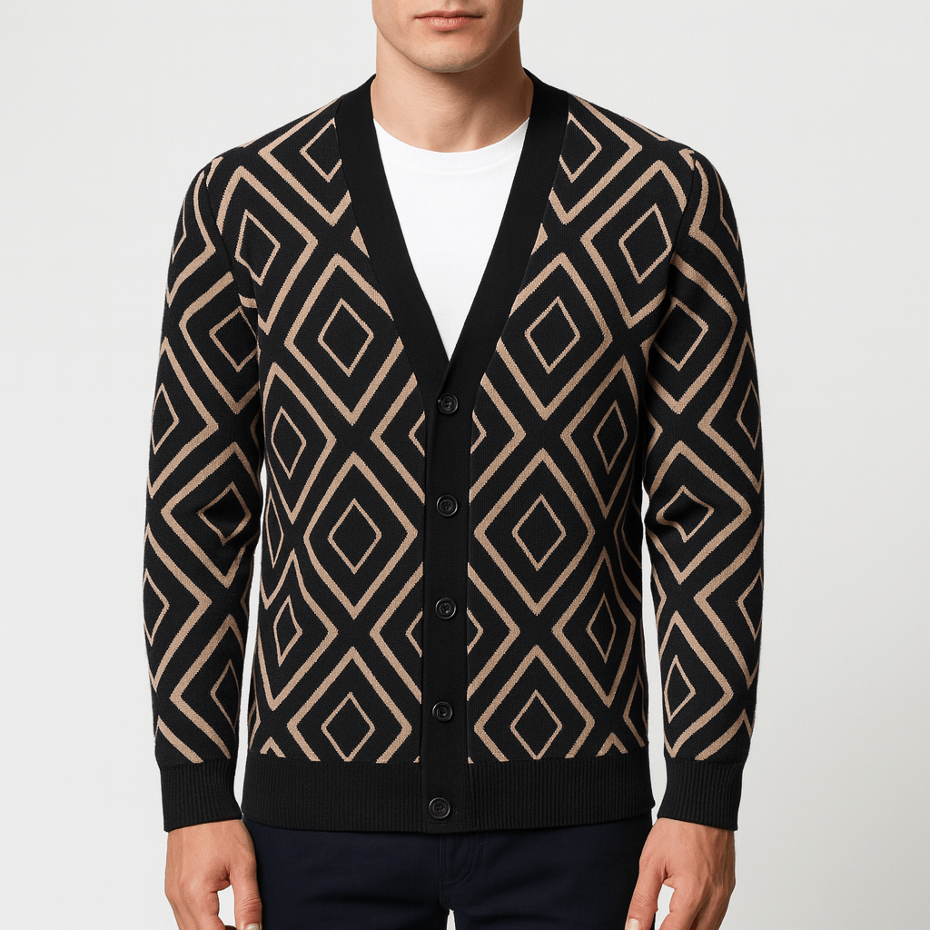 LUXEOUTFIT | Jacquard Knit Cardigan