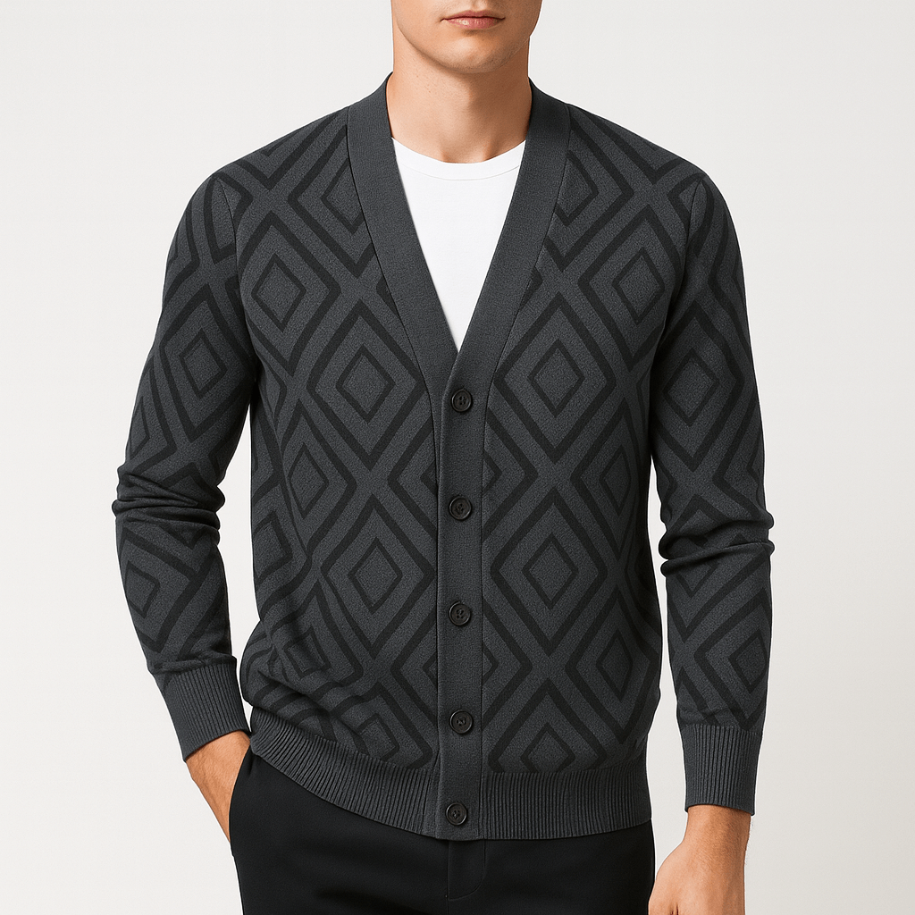 LUXEOUTFIT | Jacquard Knit Cardigan