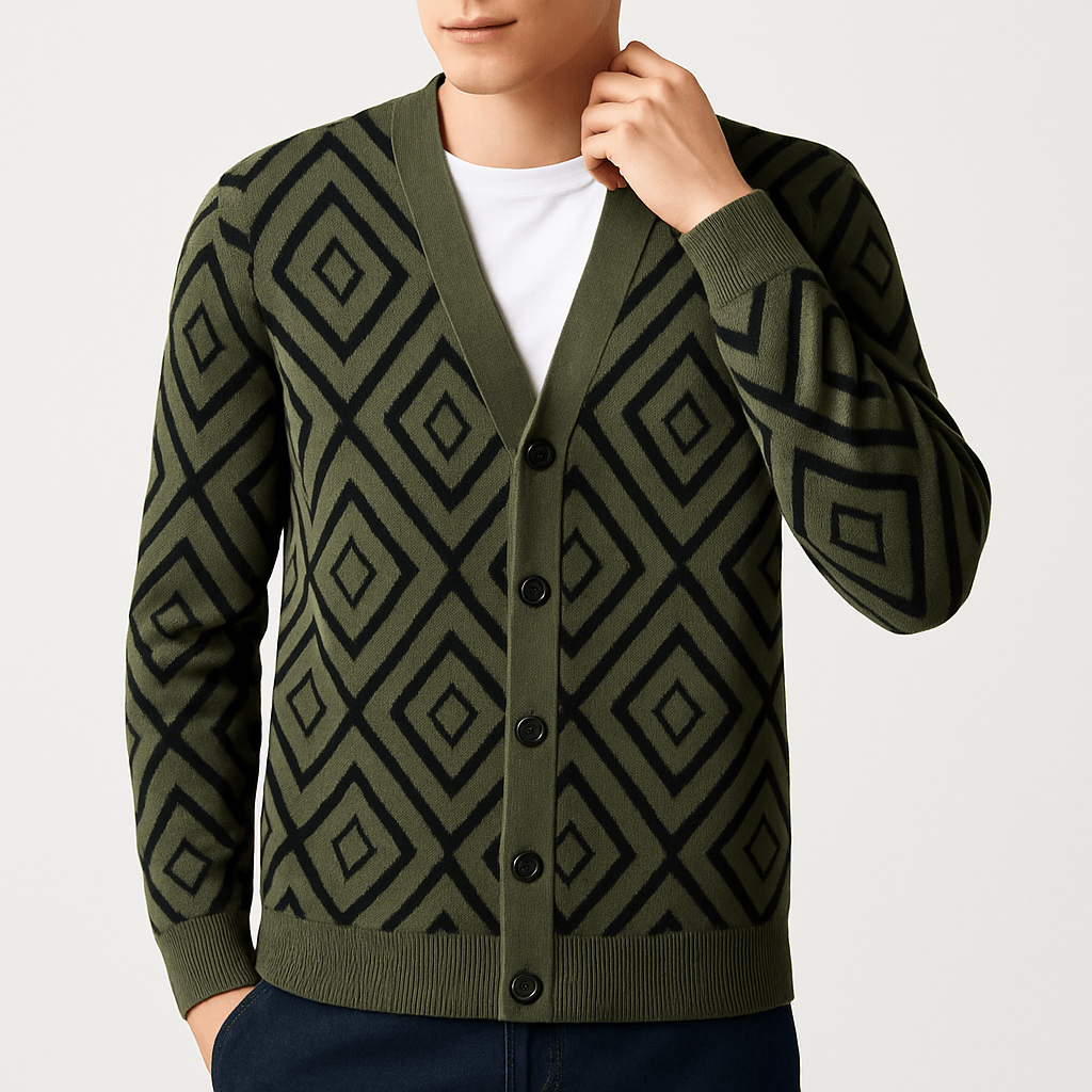 LUXEOUTFIT | Jacquard Knit Cardigan