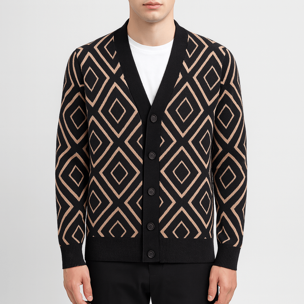LUXEOUTFIT | Jacquard Slim Cardigan