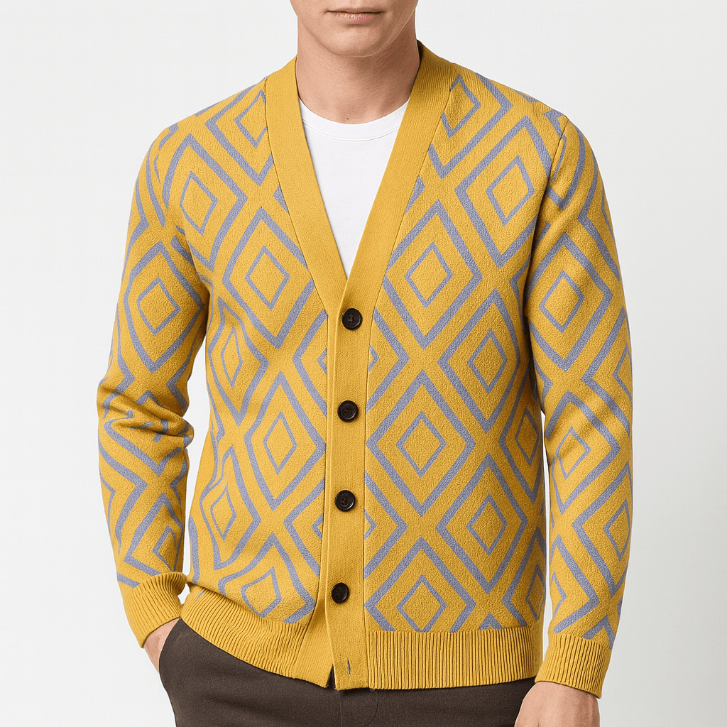 LUXEOUTFIT | Jacquard Slim Cardigan