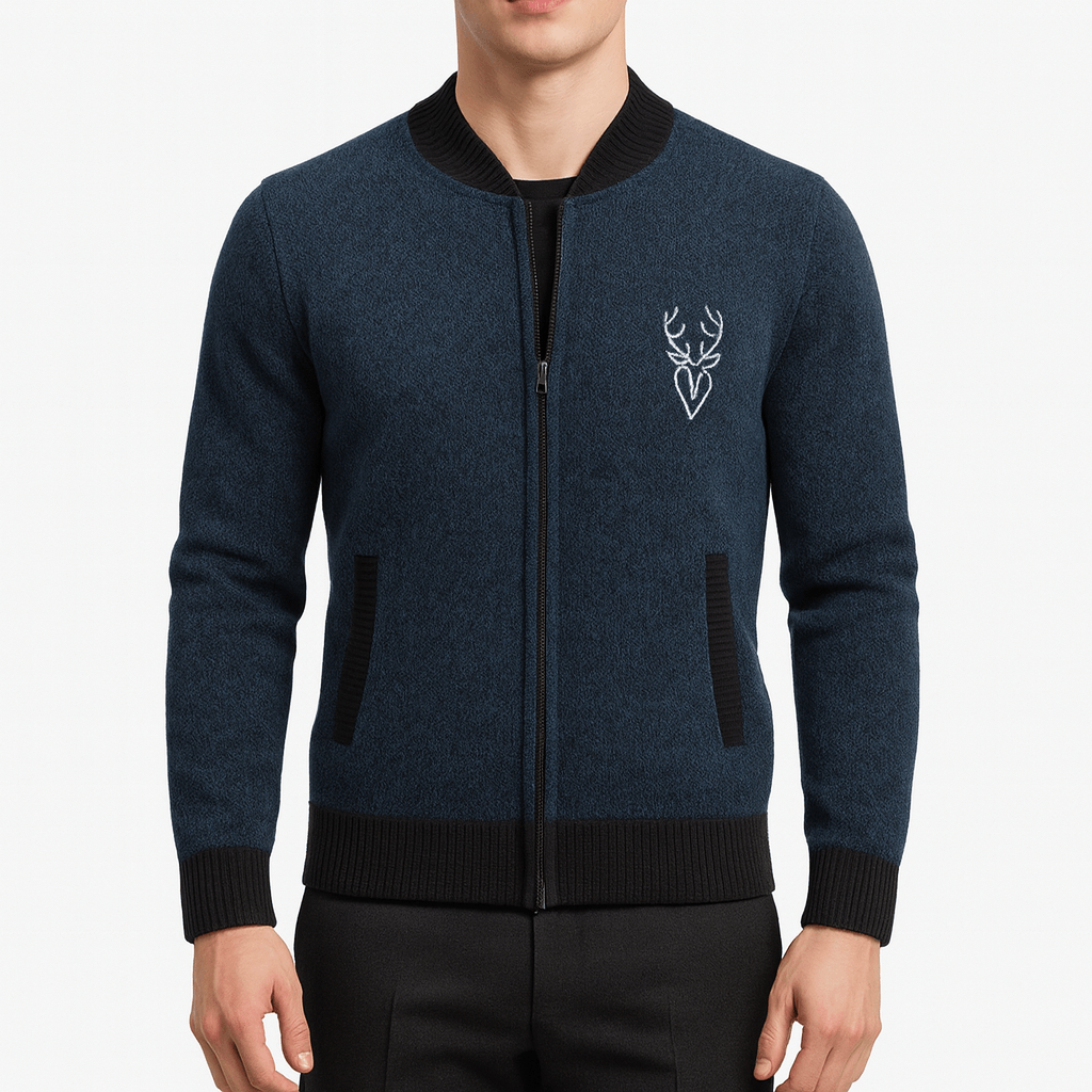 LUXEOUTFIT | Knit Zip Sweatshirt