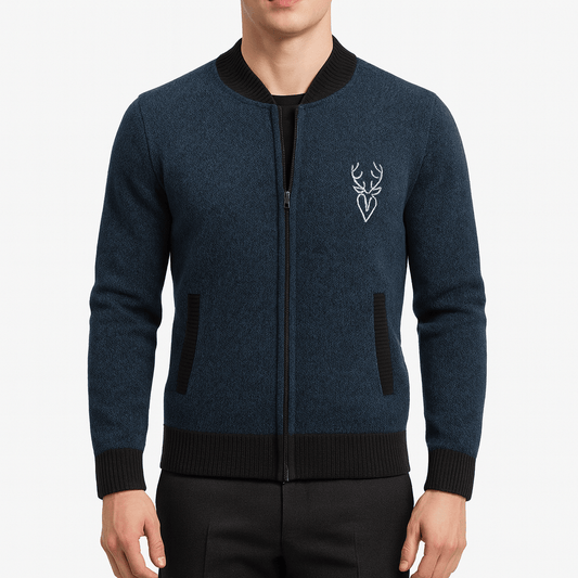 LUXEOUTFIT | Knit Zip Sweatshirt