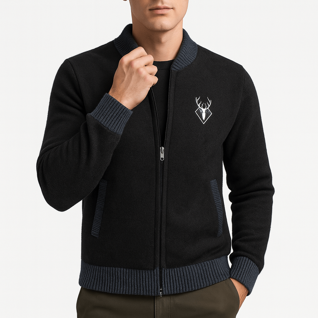 LUXEOUTFIT | Knit Zip Sweatshirt