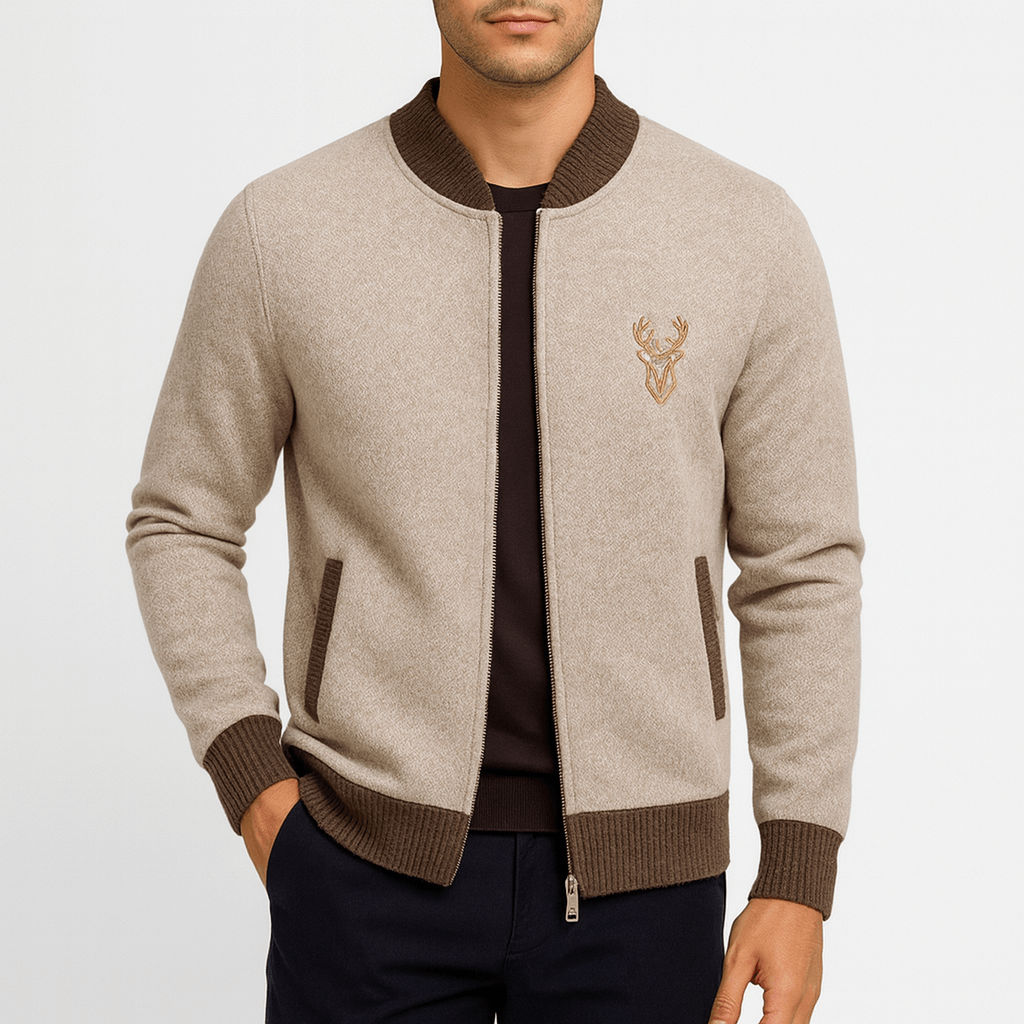 LUXEOUTFIT | Knit Zip Sweatshirt