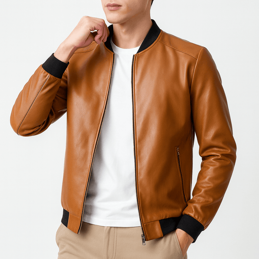 LUXEOUTFIT | Leather Bomber Jacket