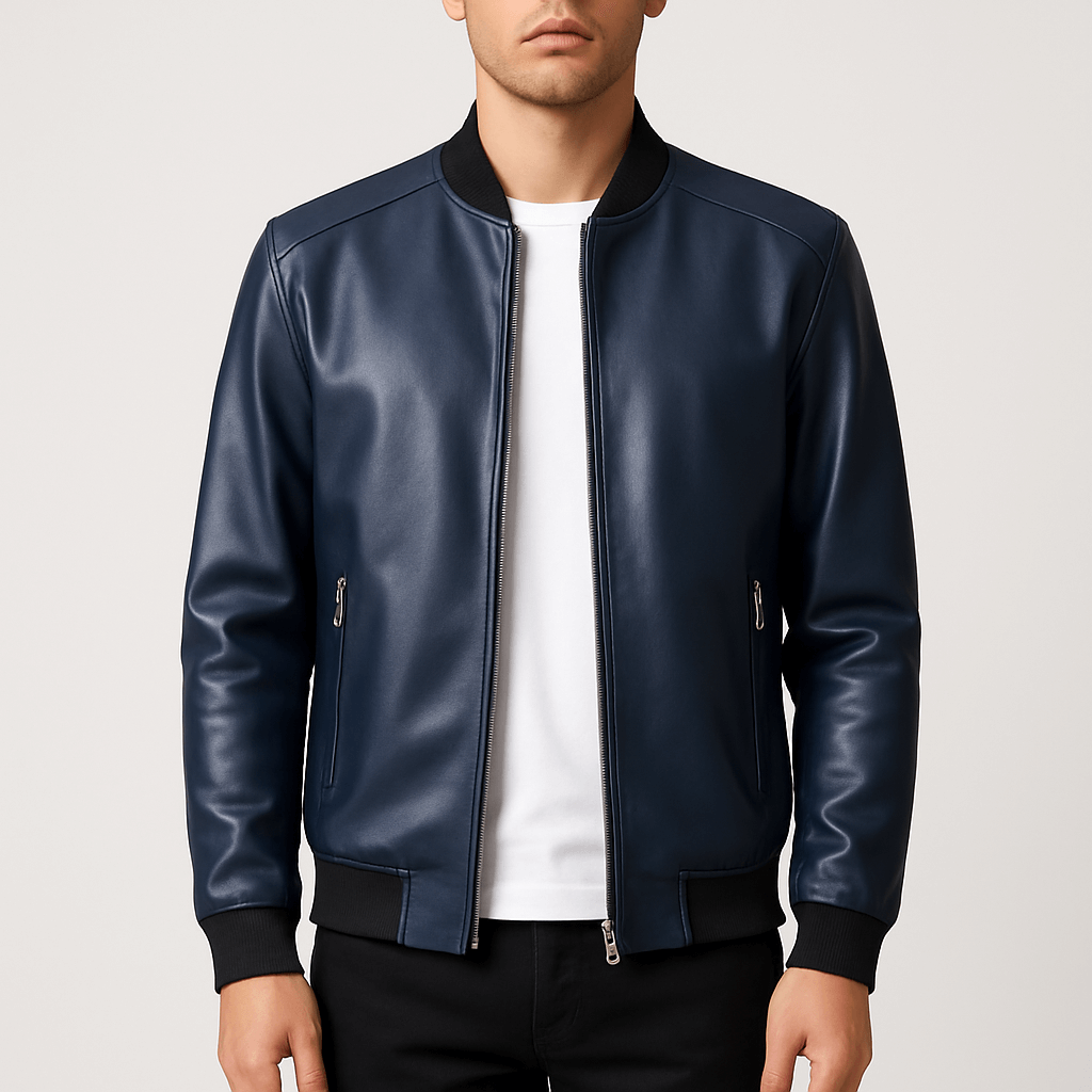 LUXEOUTFIT | Leather Bomber Jacket