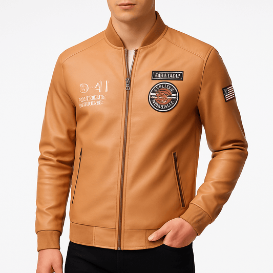 LUXEOUTFIT | Leather Patch Jacket