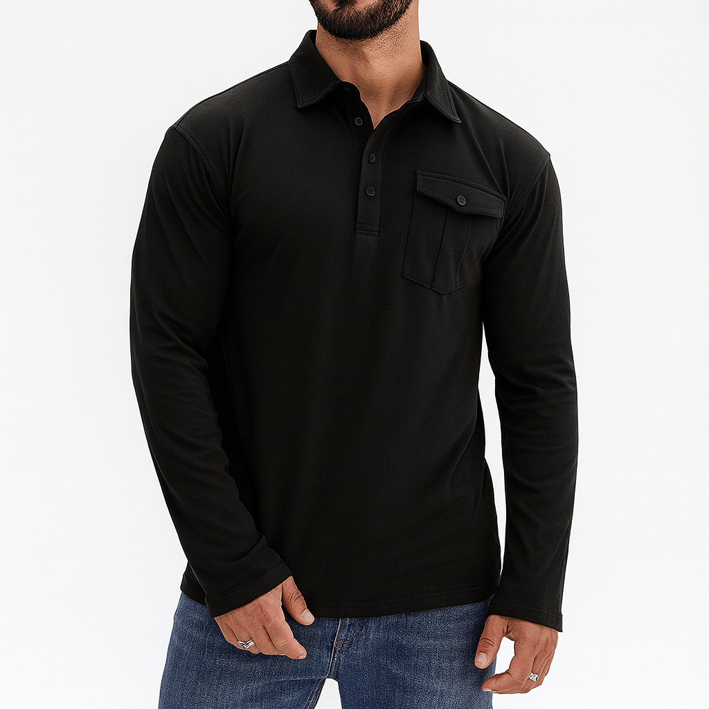 LUXEOUTFIT | Long Sleeve Polo Shirt