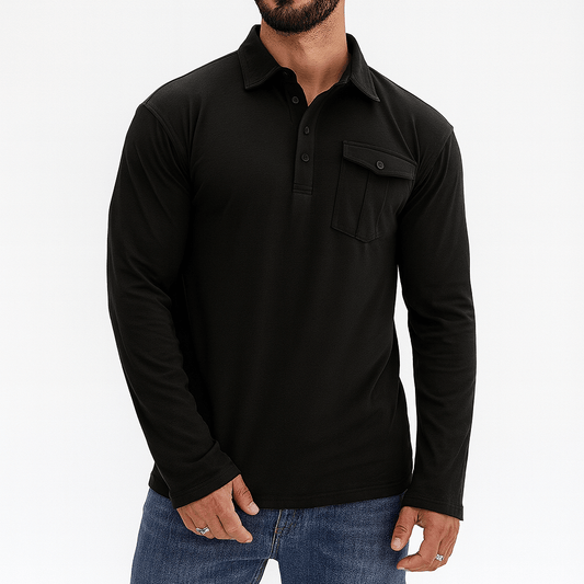 LUXEOUTFIT | Long Sleeve Polo Shirt