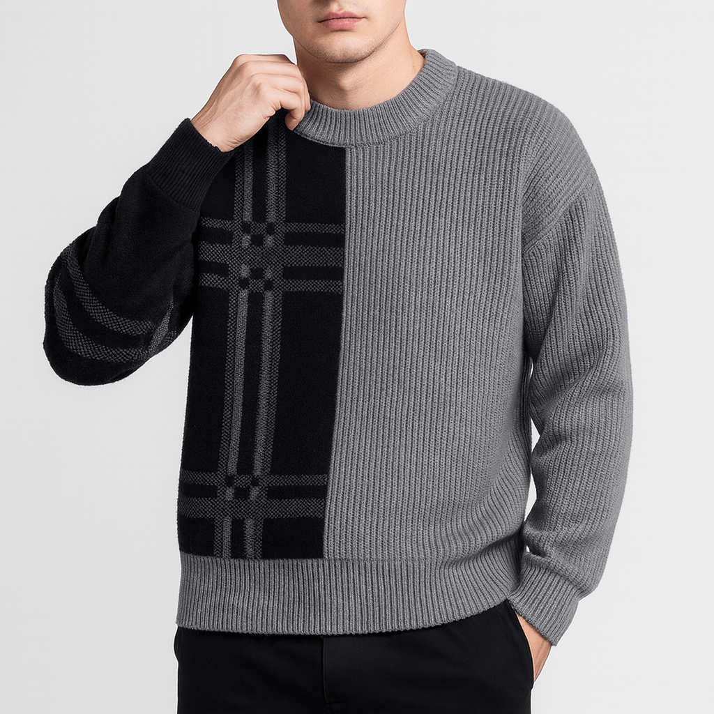 LUXEOUTFIT | Patchwork Crew Jumper