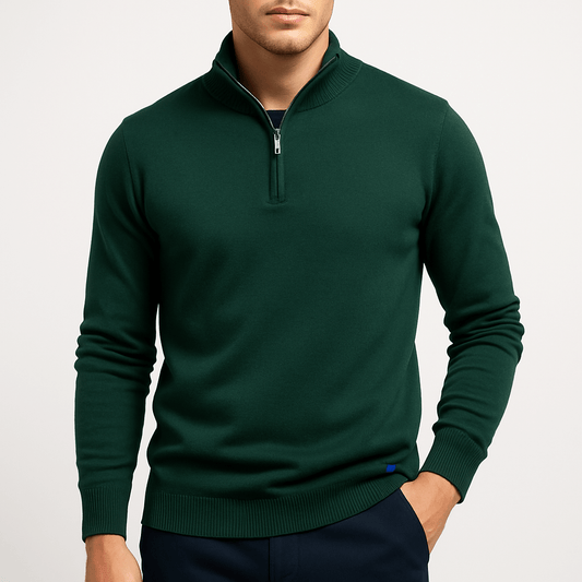 LUXEOUTFIT | Quarter-Zip Fitted Sweater