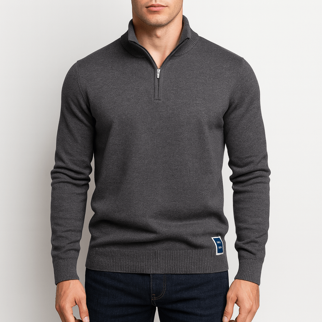 LUXEOUTFIT | Quarter-Zip Fitted Sweater