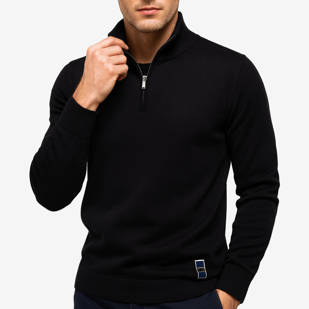LUXEOUTFIT | Quarter-Zip Fitted Sweater