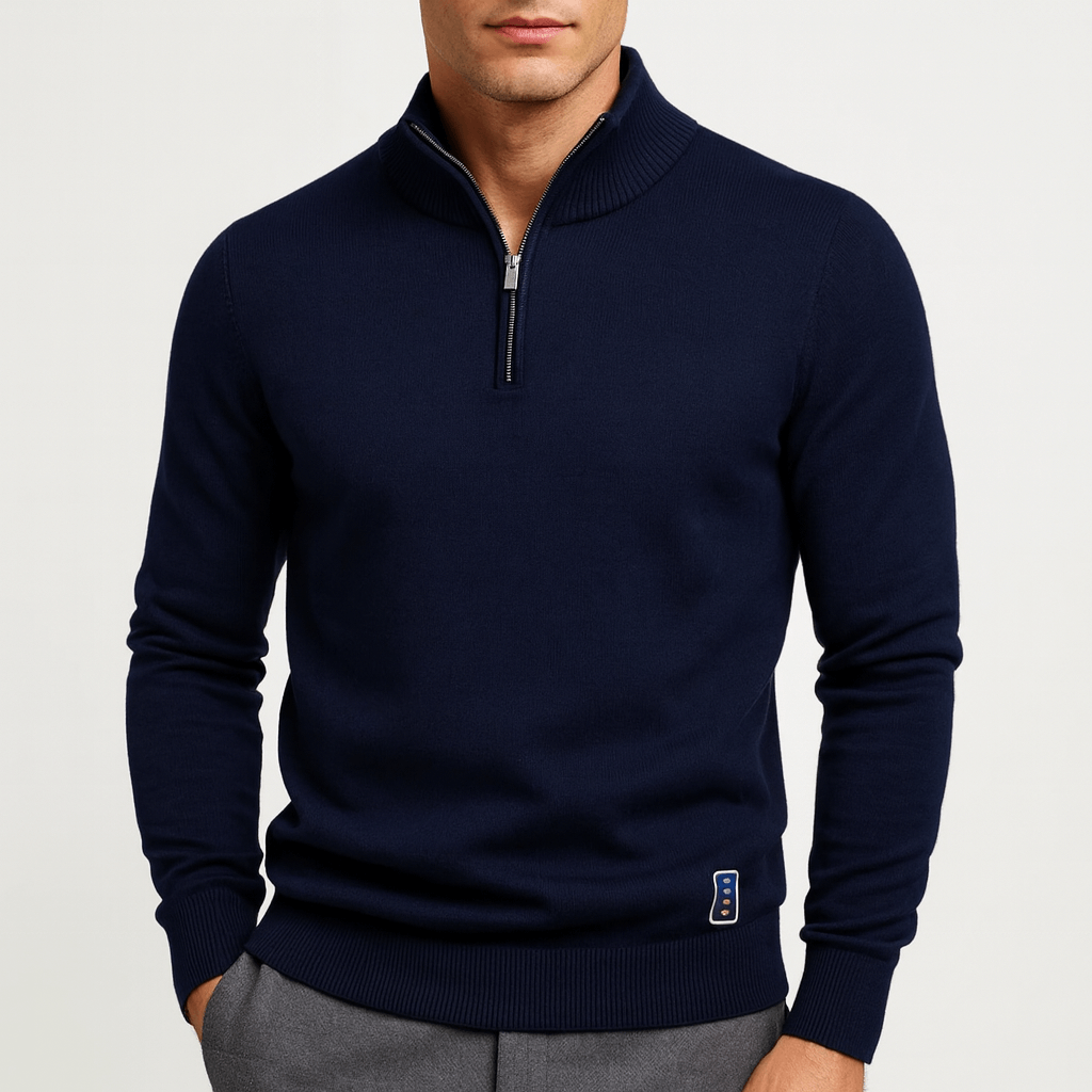 LUXEOUTFIT | Quarter-Zip Fitted Sweater