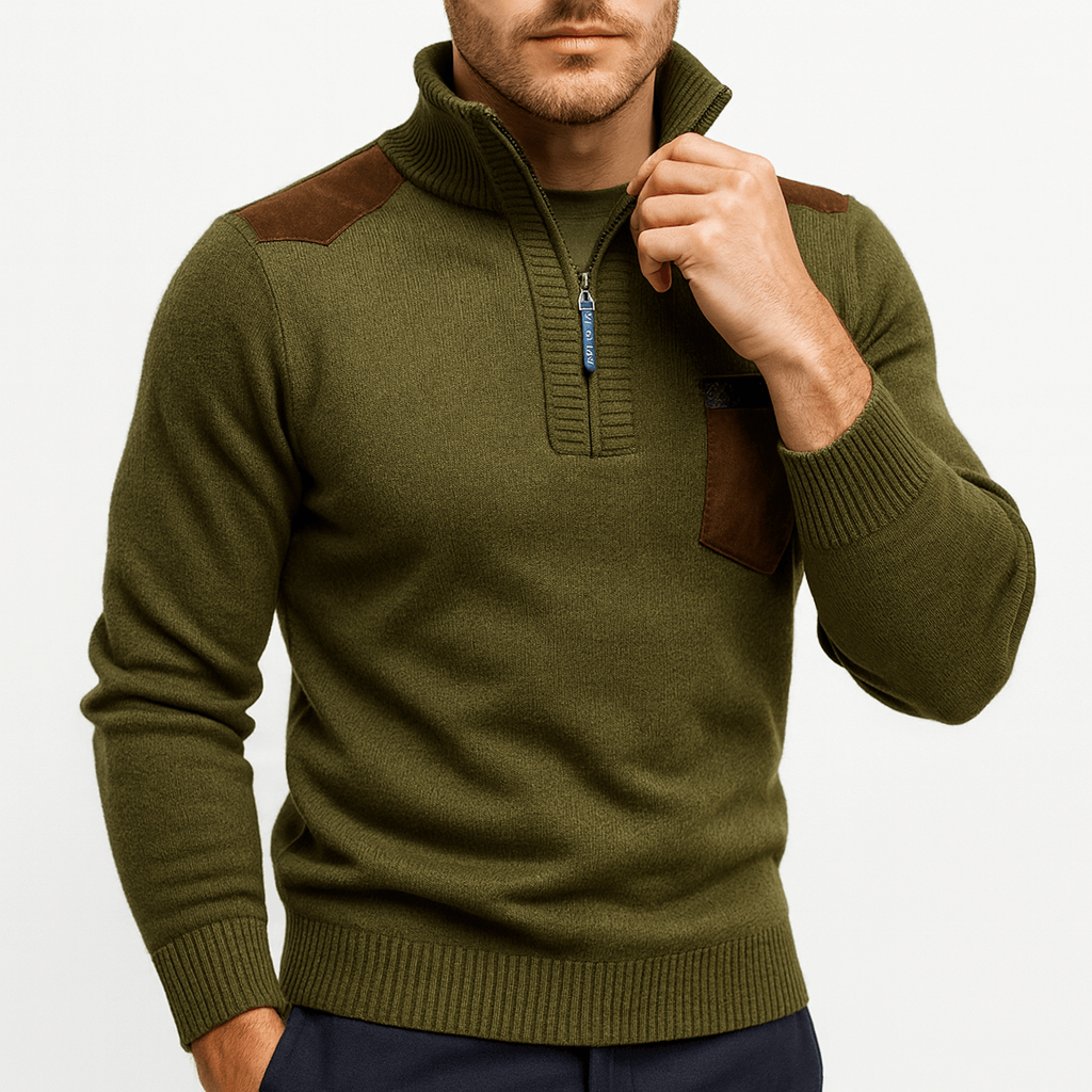 LUXEOUTFIT | Quarter-Zip Sweater