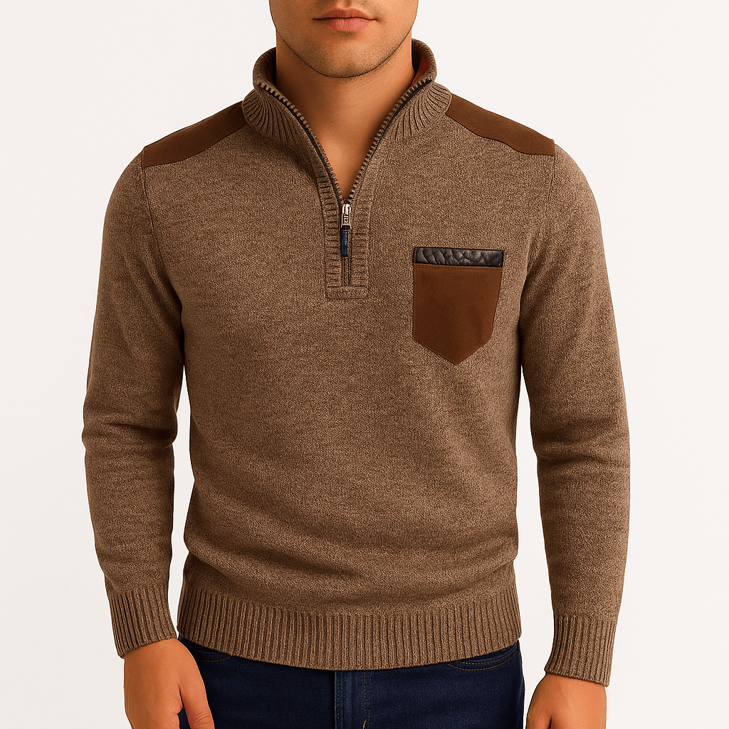 LUXEOUTFIT | Quarter-Zip Sweater