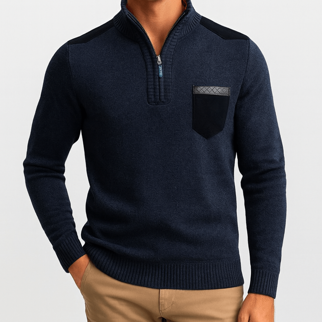 LUXEOUTFIT | Quarter-Zip Sweater
