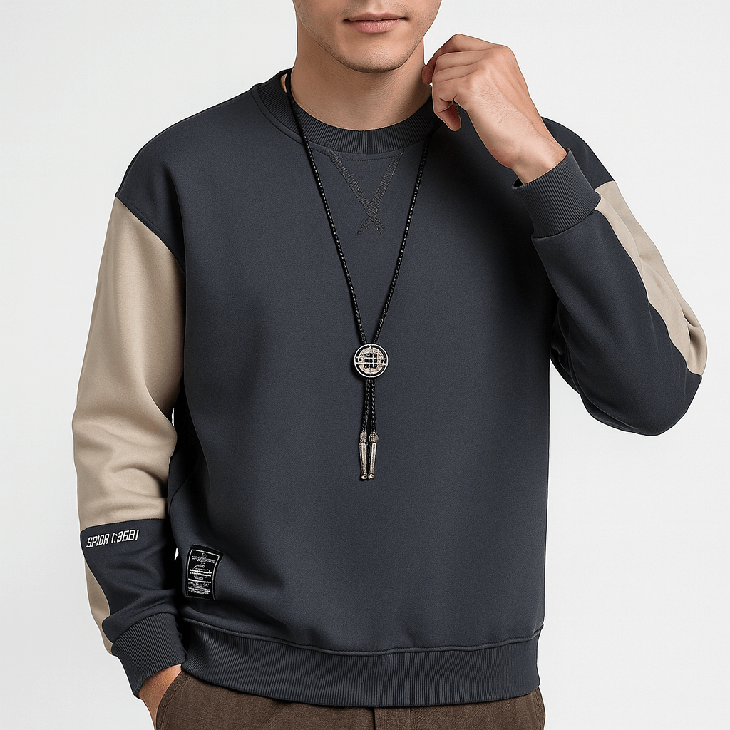 LUXEOUTFIT | Raglan Two-Tone Sweatshirt