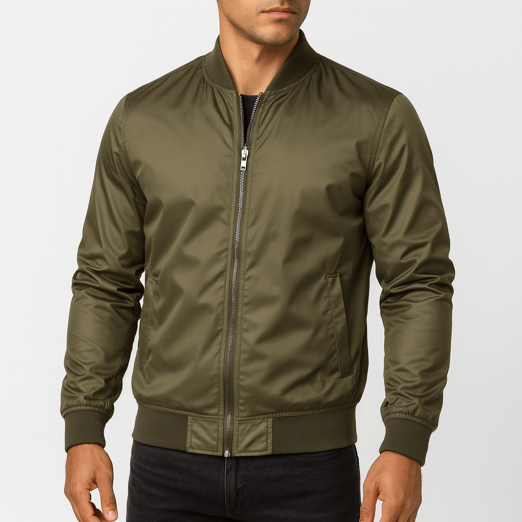 LUXEOUTFIT | Ribbed Collar Bomber