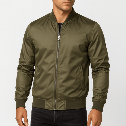 LUXEOUTFIT | Ribbed Collar Bomber