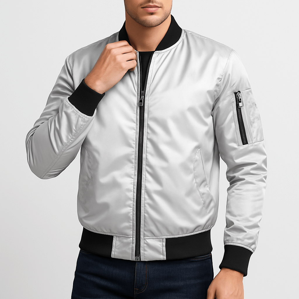 LUXEOUTFIT | Ribbed Collar Bomber