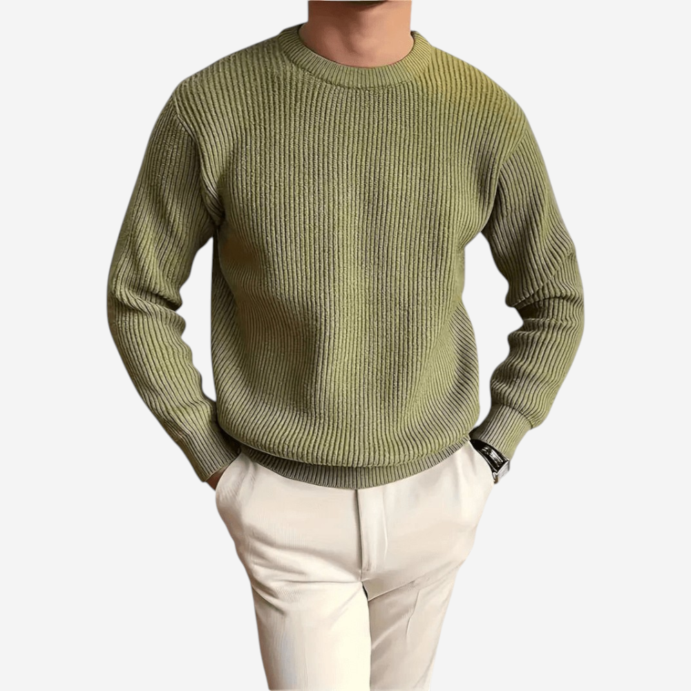 LUXEOUTFIT | Ribbed Crewneck Sweater