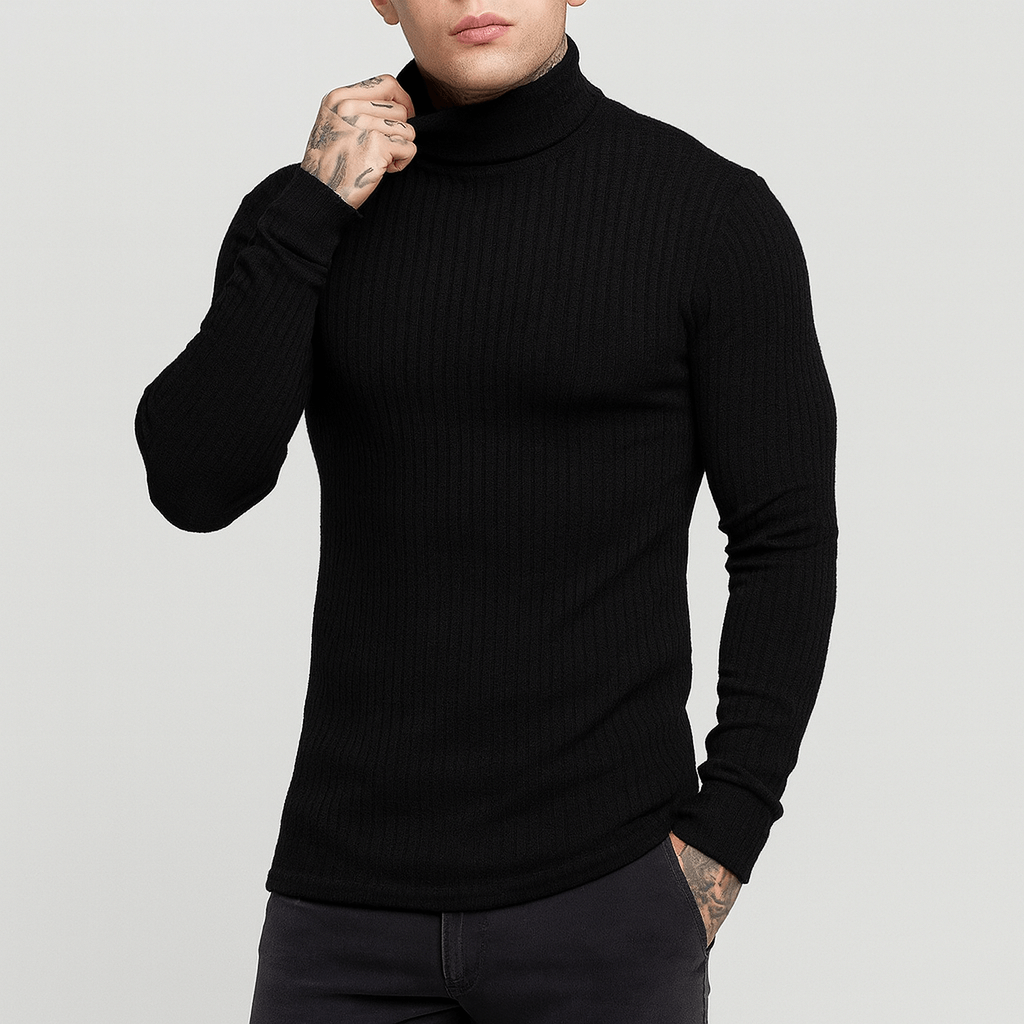 LUXEOUTFIT | Ribbed Turtleneck Sweater