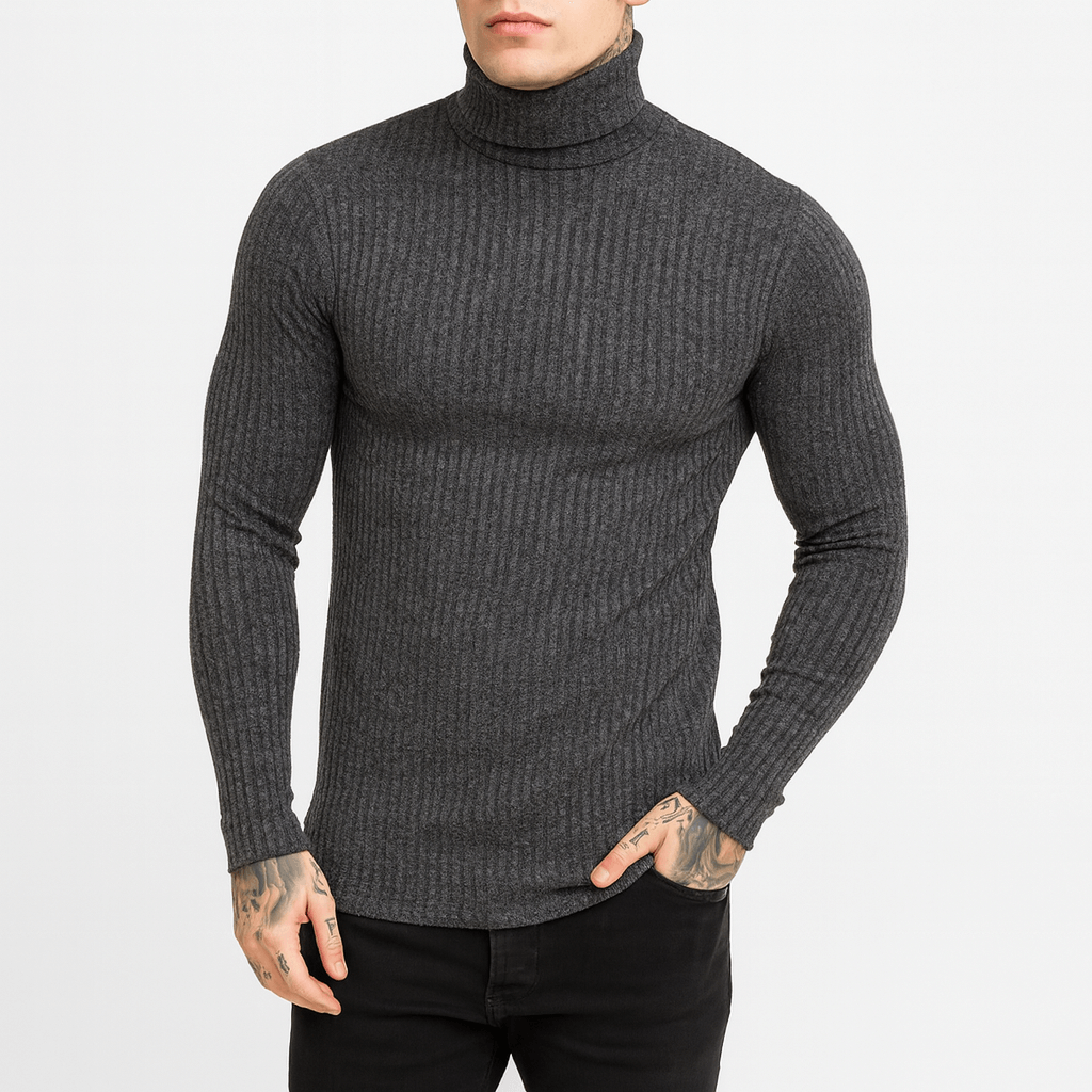 LUXEOUTFIT | Ribbed Turtleneck Sweater