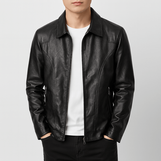 LUXEOUTFIT | Slim Leather Jacket