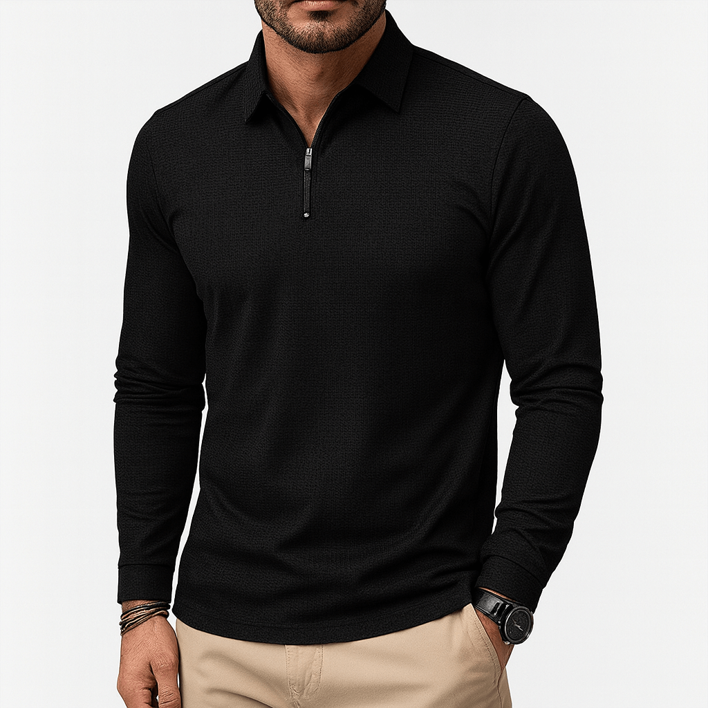 LUXEOUTFIT | Slim Zip Shirt