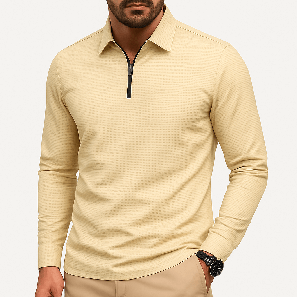 LUXEOUTFIT | Slim Zip Shirt