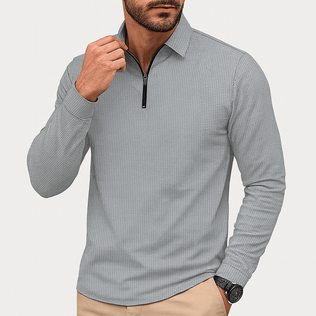 LUXEOUTFIT | Slim Zip Shirt