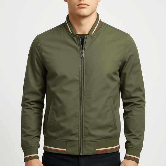 LUXEOUTFIT | Striped Bomber Jacket