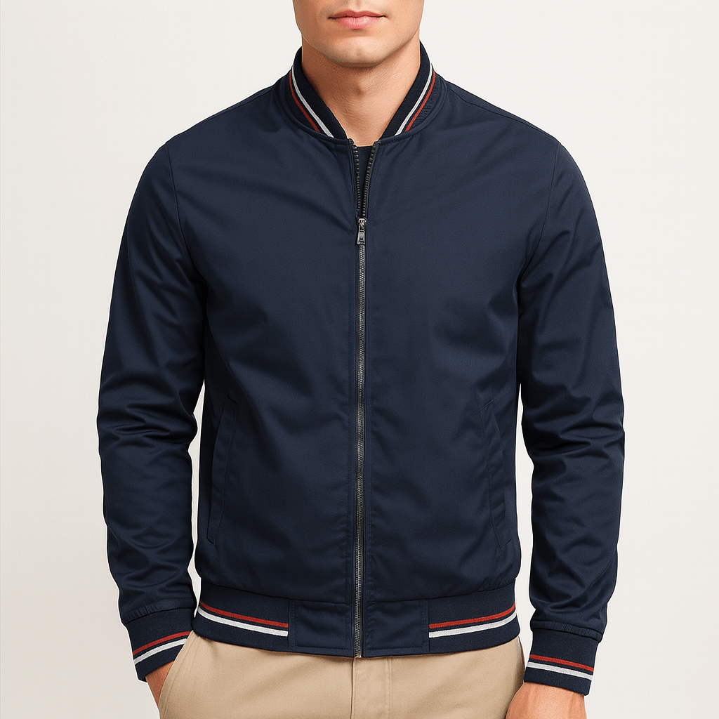 LUXEOUTFIT | Striped Bomber Jacket