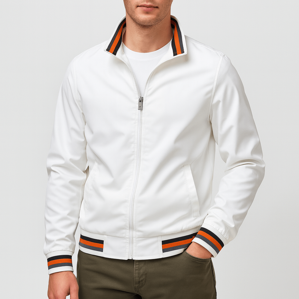 LUXEOUTFIT | Striped Collar Bomber