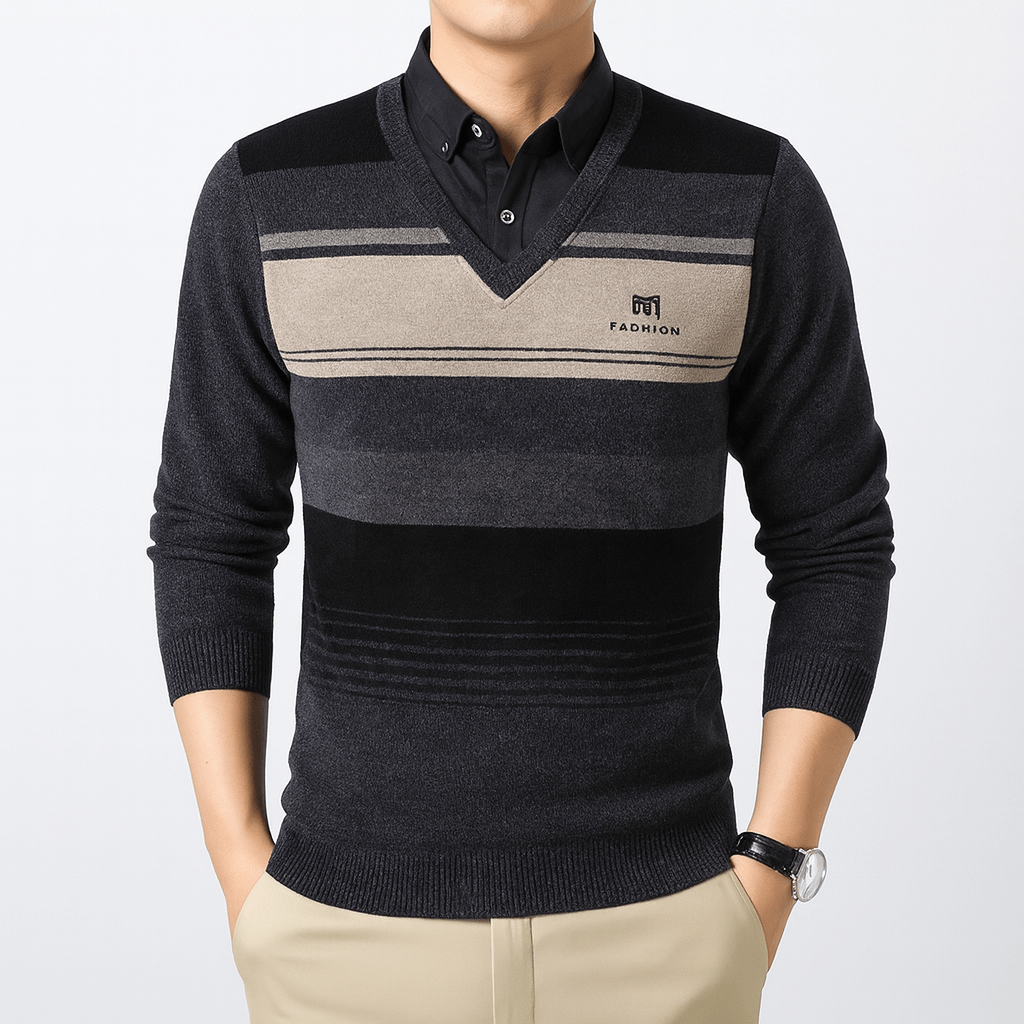 LUXEOUTFIT | Striped Pullover Sweater