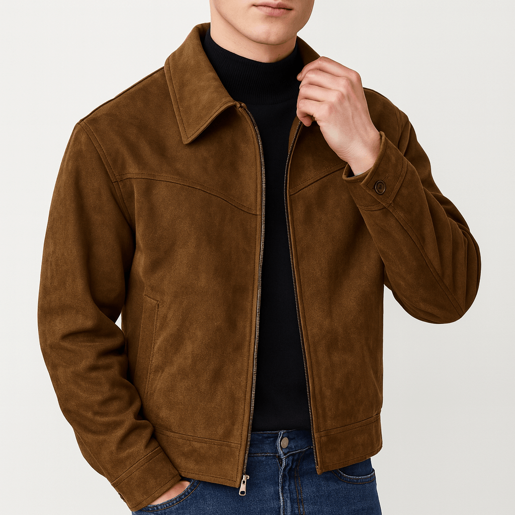 LUXEOUTFIT | Suede Bomber Jacket