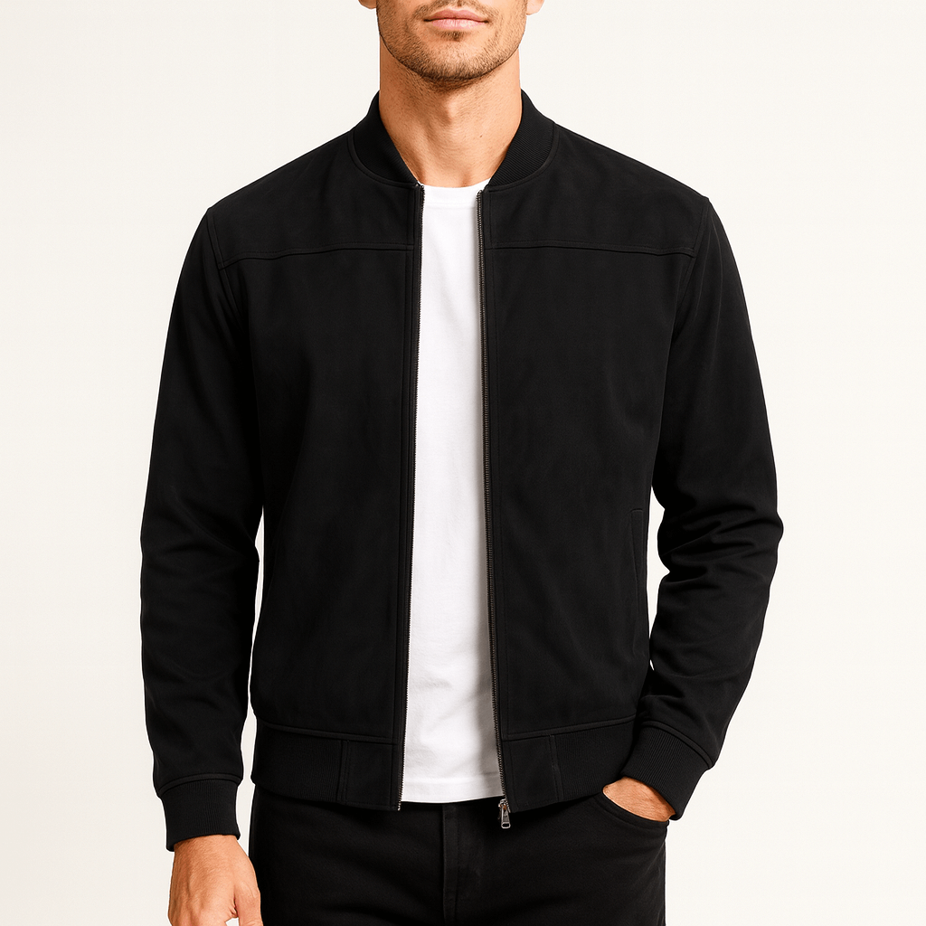 LUXEOUTFIT | Suede Bomber Jacket
