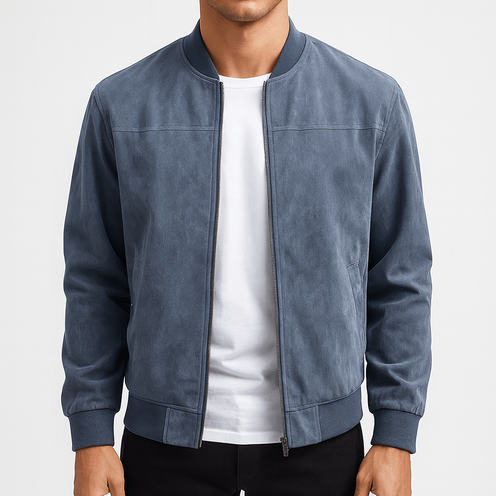 LUXEOUTFIT | Suede Bomber Jacket