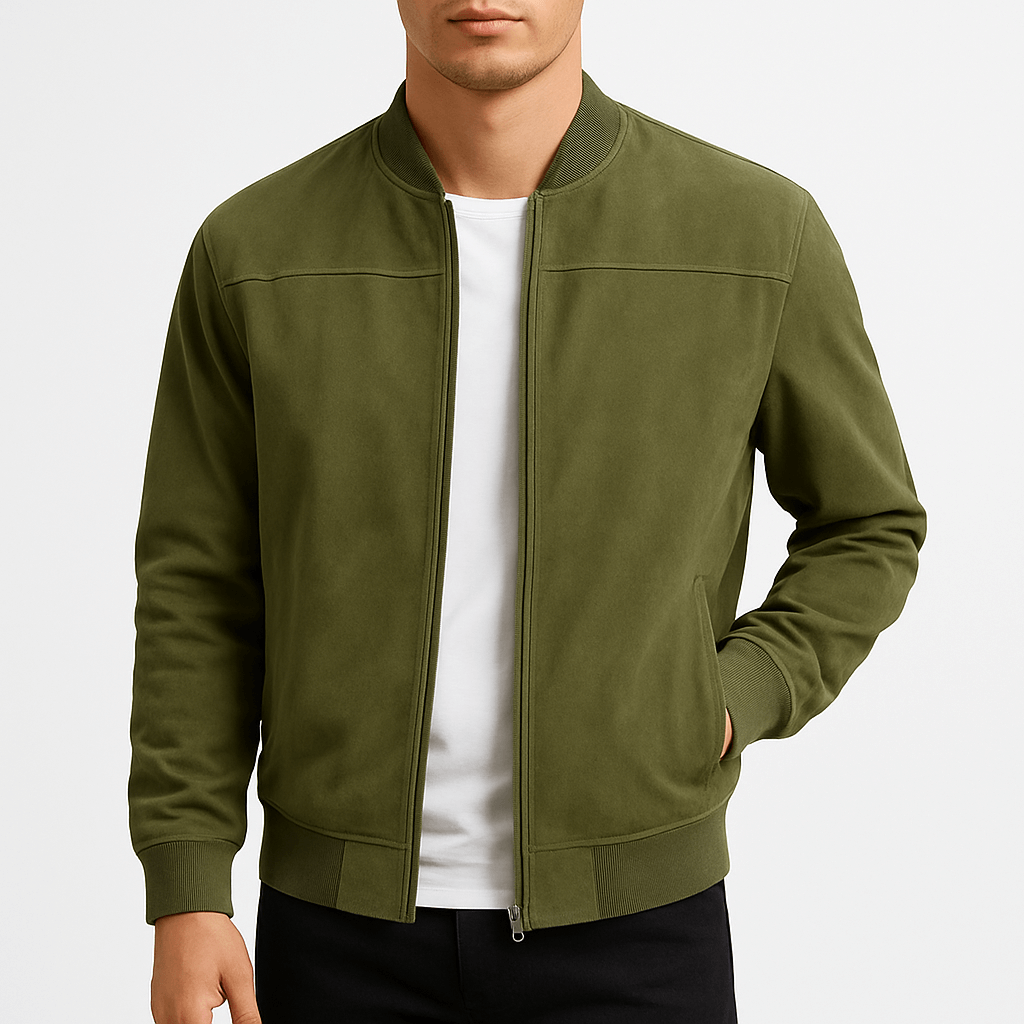LUXEOUTFIT | Suede Bomber Jacket