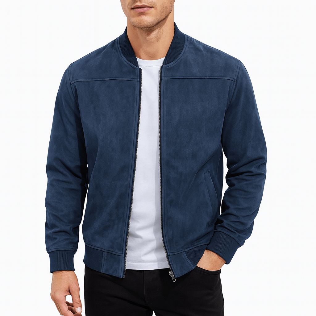 LUXEOUTFIT | Suede Bomber Jacket