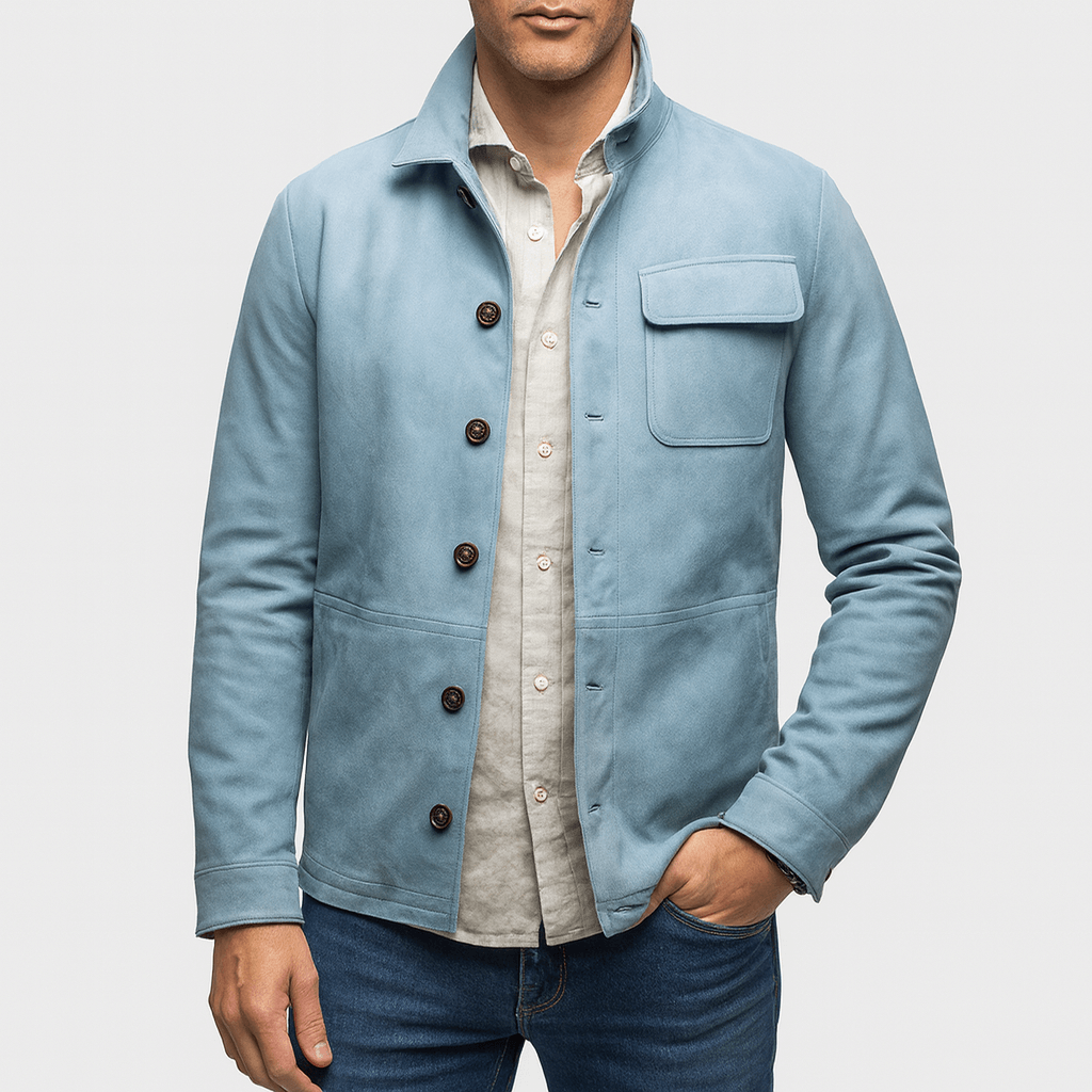 LUXEOUTFIT | Suede Button Jacket