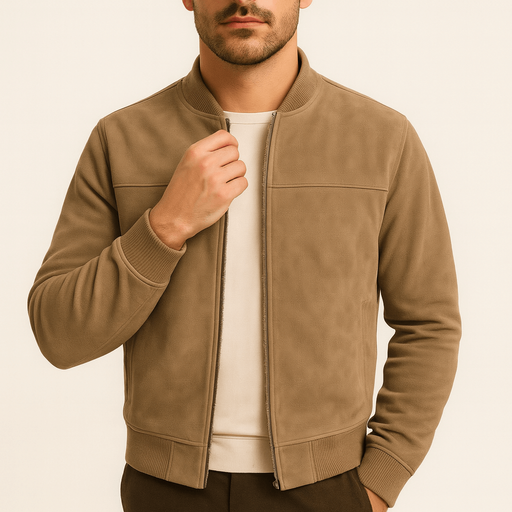 LUXEOUTFIT | Suede Zip Jacket
